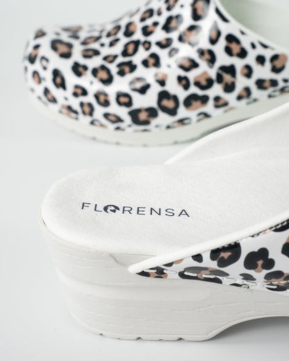 Florensa Clogs Flex - Leopard White